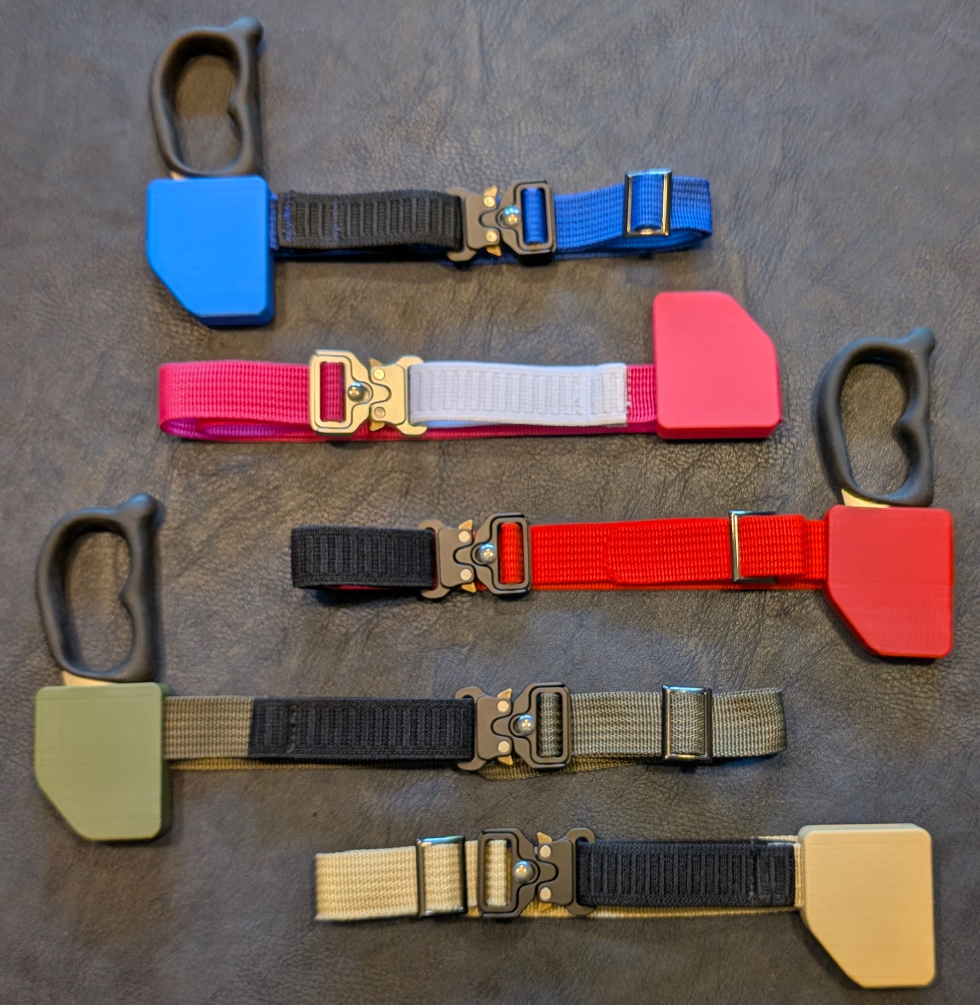 Rope Cutter Sheath Samples in a variety of colors